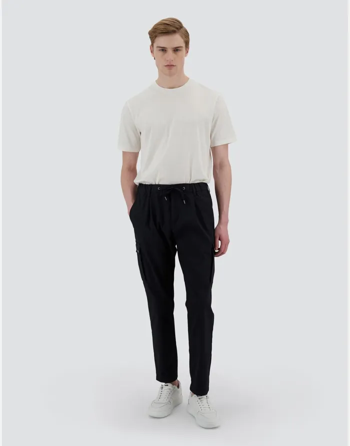Herno RESORT TROUSERS IN COTTON FEEL Navy Blue Men Trousers