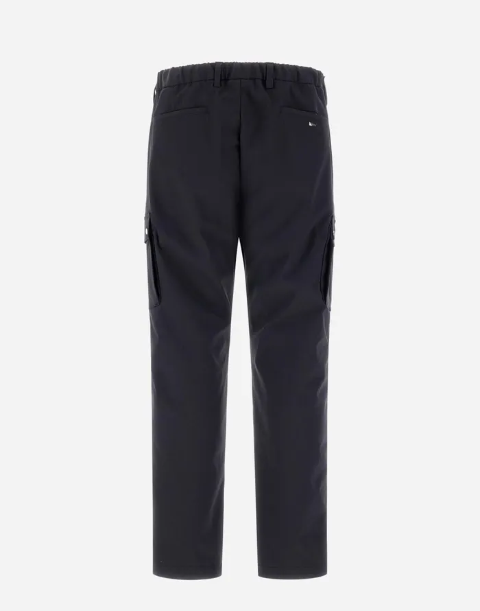 Herno RESORT TROUSERS IN COTTON FEEL Navy Blue Men Trousers
