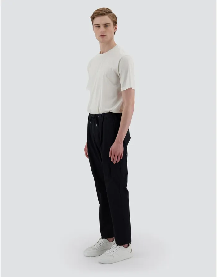 Herno RESORT TROUSERS IN COTTON FEEL Navy Blue Men Trousers