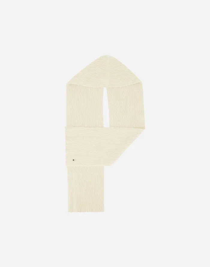 Herno SCARF IN PLAINALPACA WOOL Cream Women Scarves