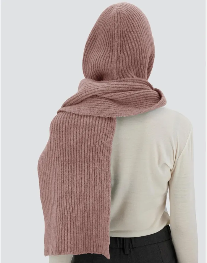 Herno SCARF IN PLAINALPACA WOOL Pink Women Scarves