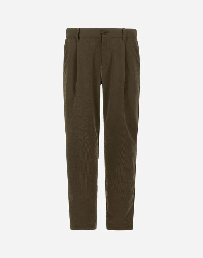 Herno SEERCREASE TROUSERS Military Green Men Trousers