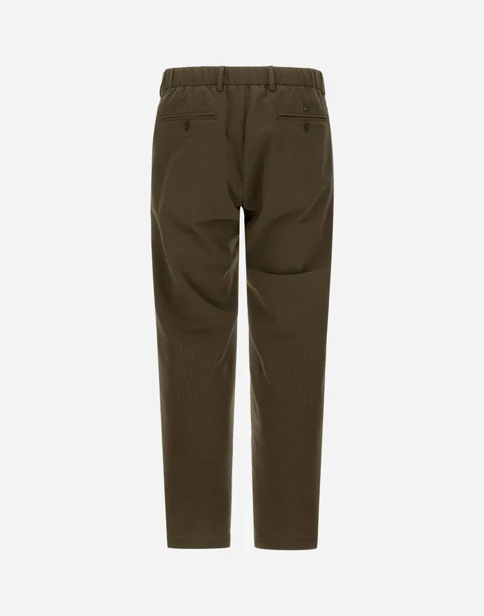 Herno SEERCREASE TROUSERS Military Green Men Trousers