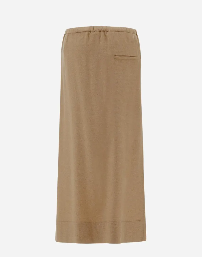 Herno SKIRT IN WINTER TOUCH Camel Women Skirts and Dresses