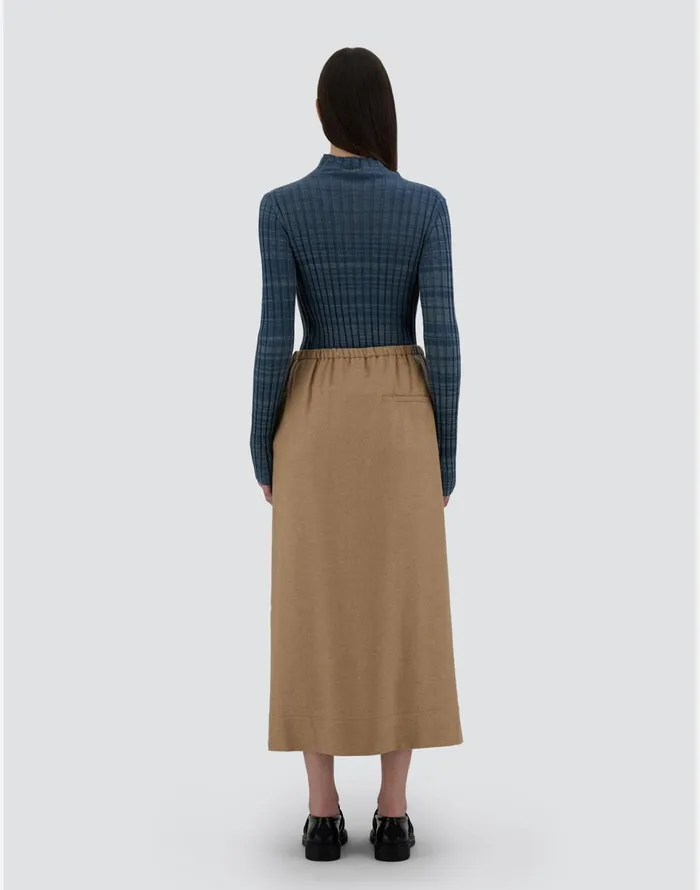 Herno SKIRT IN WINTER TOUCH Camel Women Skirts and Dresses