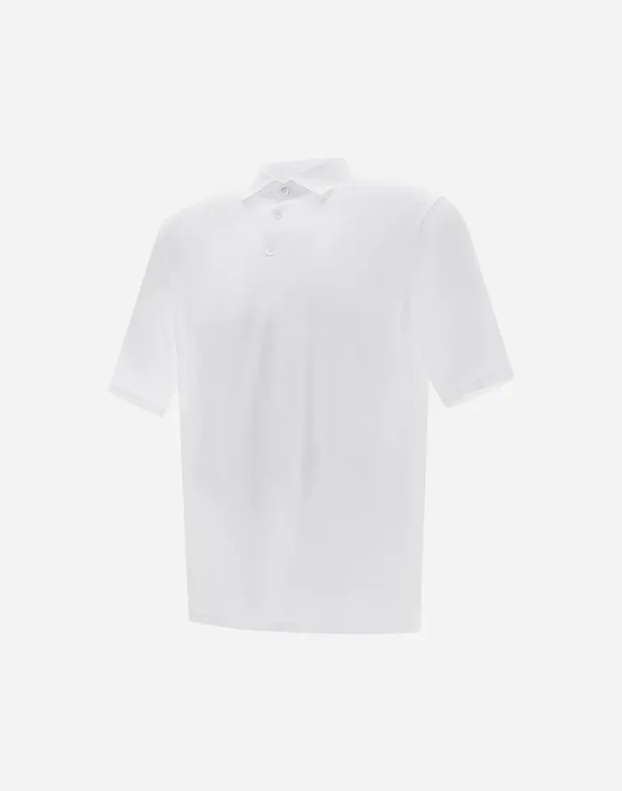 Herno SPRING ULTRALIGHT SCUBA POLO SHIRT White Men Tshirts and Polo Shirts