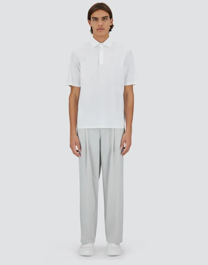 Herno SPRING ULTRALIGHT SCUBA POLO SHIRT White Men Tshirts and Polo Shirts