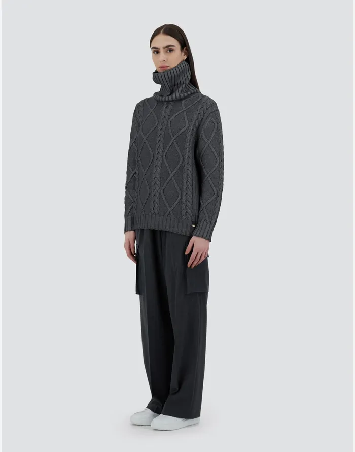 Herno SWEATER IN INFINITY BRIGHT Grey Women Knitwear