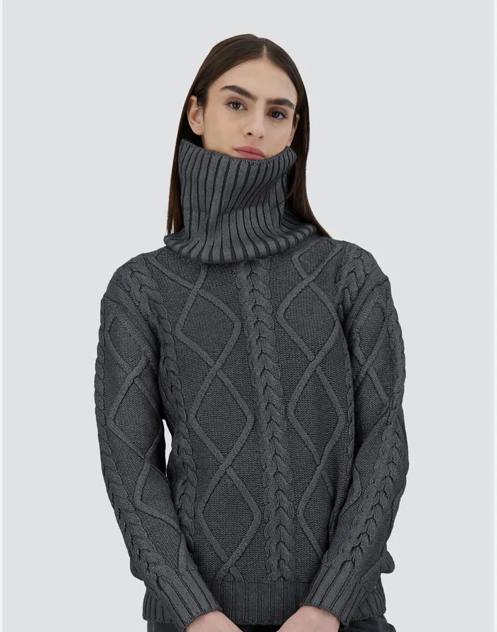Herno SWEATER IN INFINITY BRIGHT Grey Women Knitwear