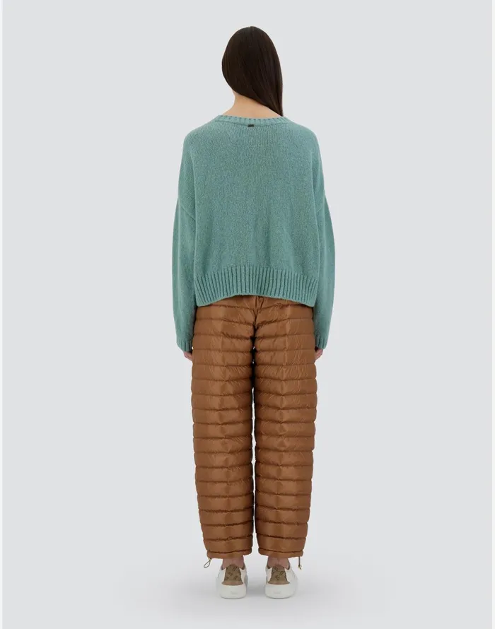 Herno SWEATER IN PLAINALPACA WOOL Green Women Knitwear