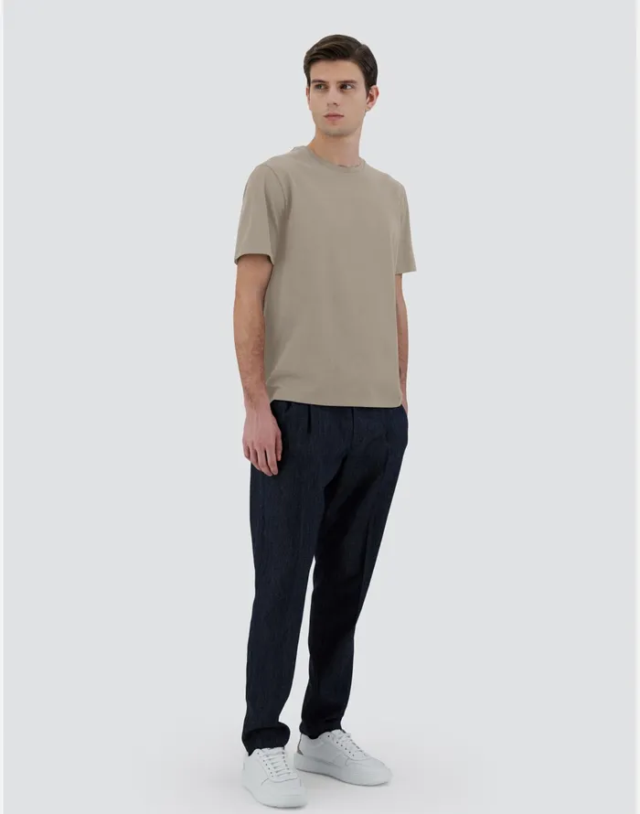 Herno TSHIRT IN ESSENTIALJERSEY Light Grey Men Tshirts and Polo Shirts