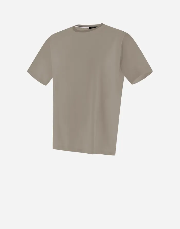 Herno TSHIRT IN ESSENTIALJERSEY Light Grey Men Tshirts and Polo Shirts