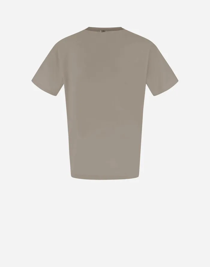 Herno TSHIRT IN ESSENTIALJERSEY Light Grey Men Tshirts and Polo Shirts