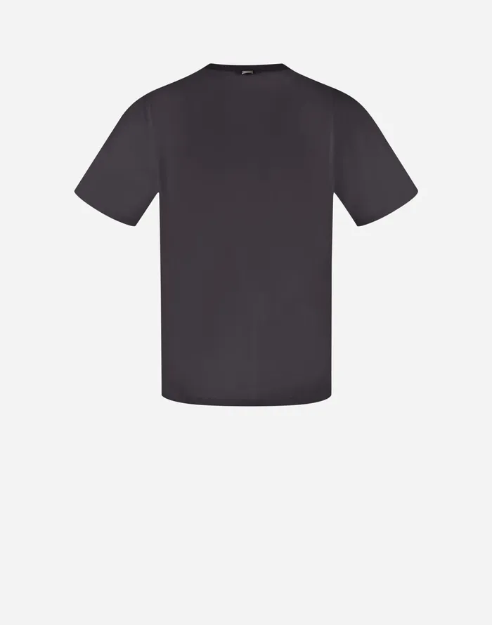 Herno TSHIRT IN SUPERFINECOTTON JERSEY Grey Men Tshirts and Polo Shirts