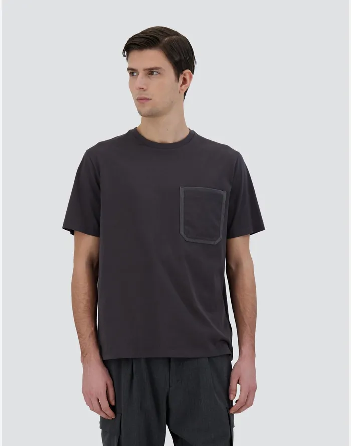 Herno TSHIRT IN SUPERFINECOTTON JERSEY Grey Men Tshirts and Polo Shirts