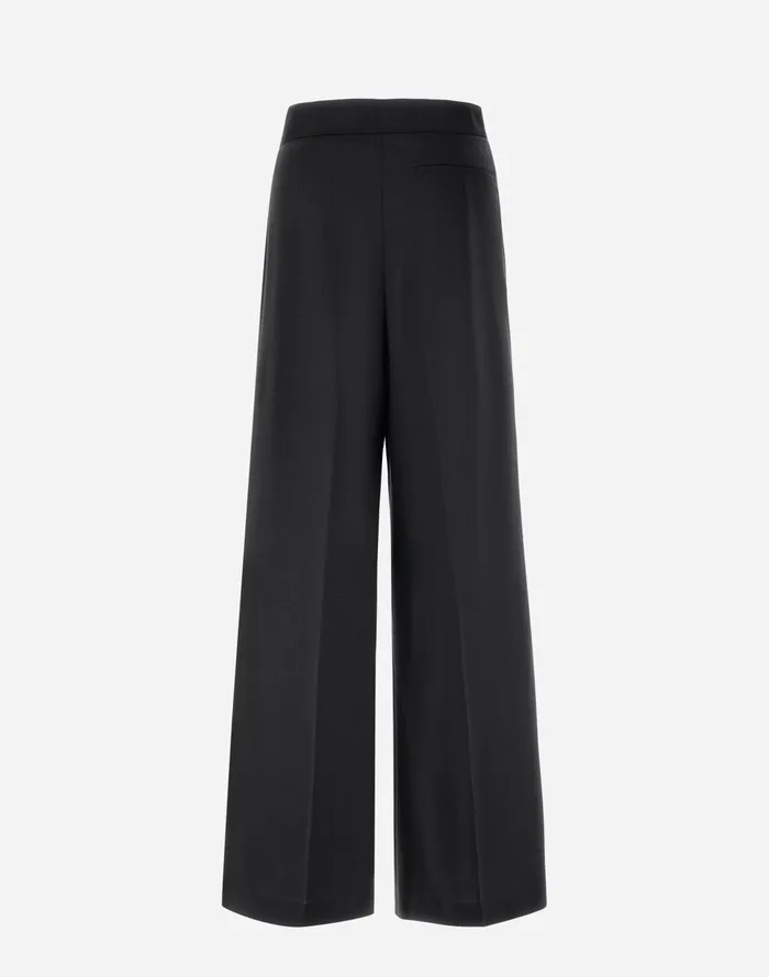 Herno TROUSERS IN CANVAS EFFECT Black Women Trousers
