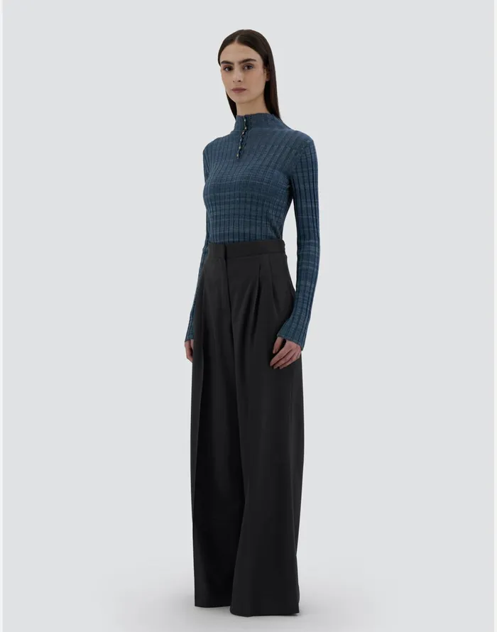 Herno TROUSERS IN CANVAS EFFECT Black Women Trousers