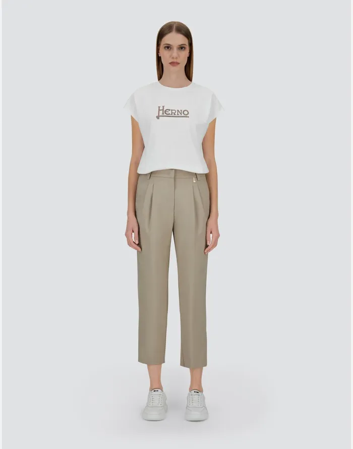 Herno TROUSERS IN FLANNELFEELING Chantilly Women Trousers