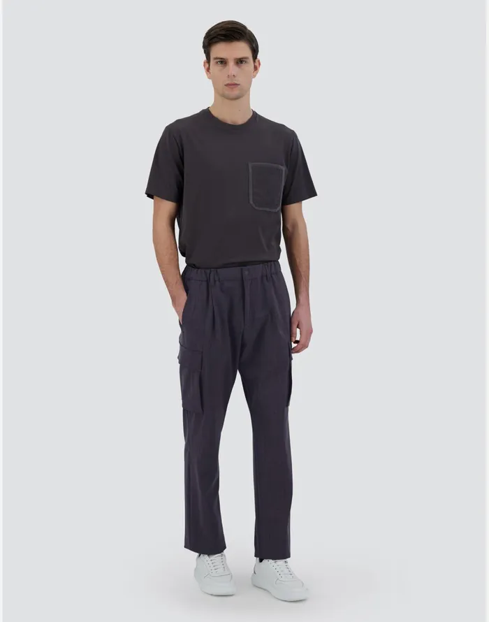 Herno TROUSERS IN SOFT WOOL Black Men Trousers