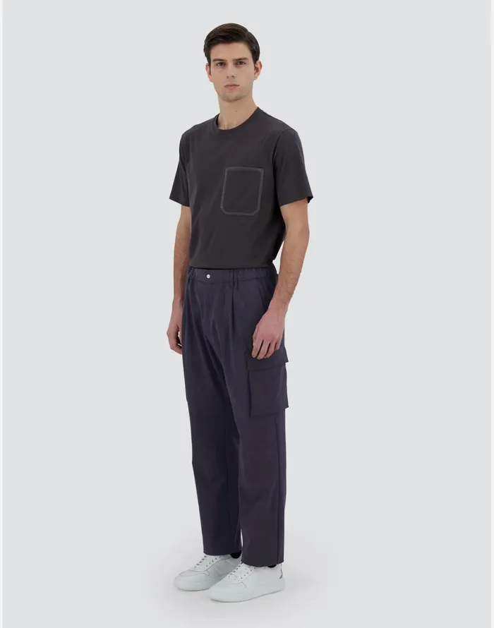 Herno TROUSERS IN SOFT WOOL Black Men Trousers
