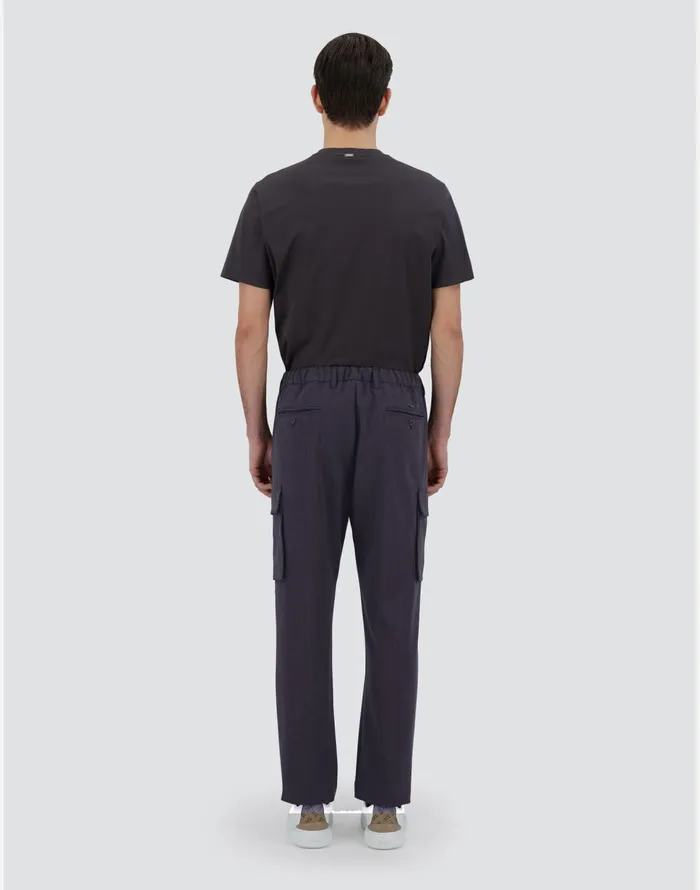 Herno TROUSERS IN SOFT WOOL Black Men Trousers