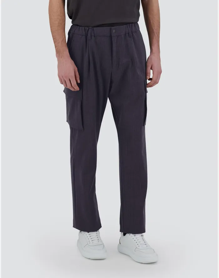 Herno TROUSERS IN SOFT WOOL Black Men Trousers