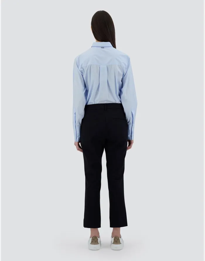 Herno TROUSERS IN SOFT WOOL Navy Blue Women Trousers
