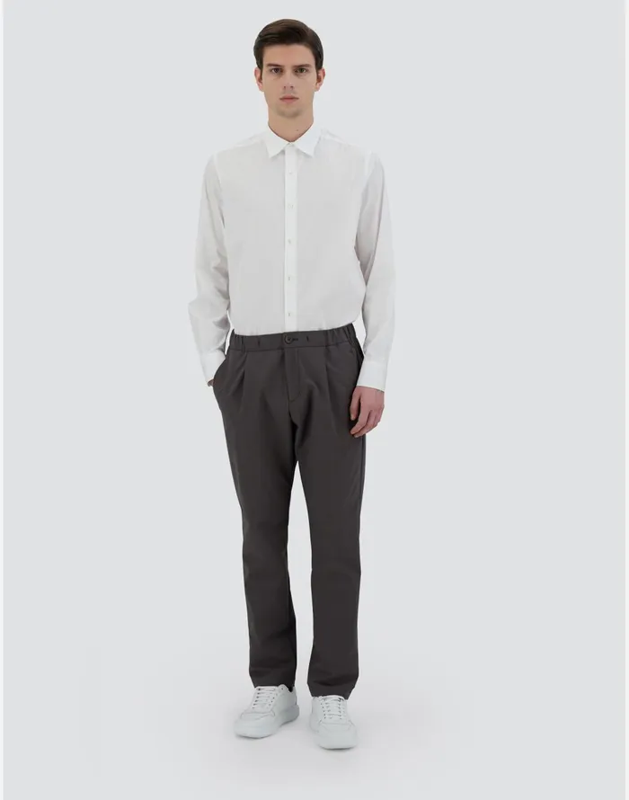 Herno TROUSERS IN WARMTECH Dark Grey Men Trousers
