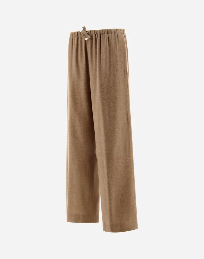 Herno TROUSERS IN WINTER TOUCH Camel Women Trousers