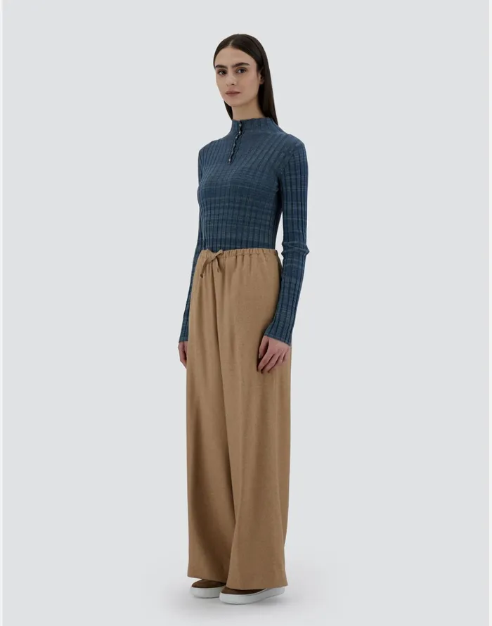 Herno TROUSERS IN WINTER TOUCH Camel Women Trousers