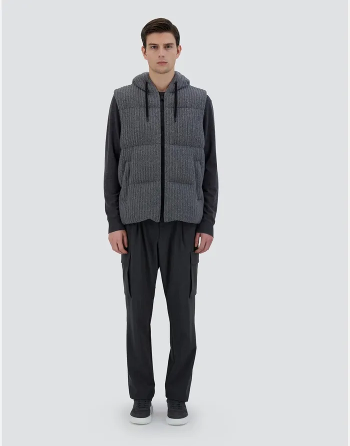 Herno VEST IN WEIGHTY KNIT Grey Men Vests
