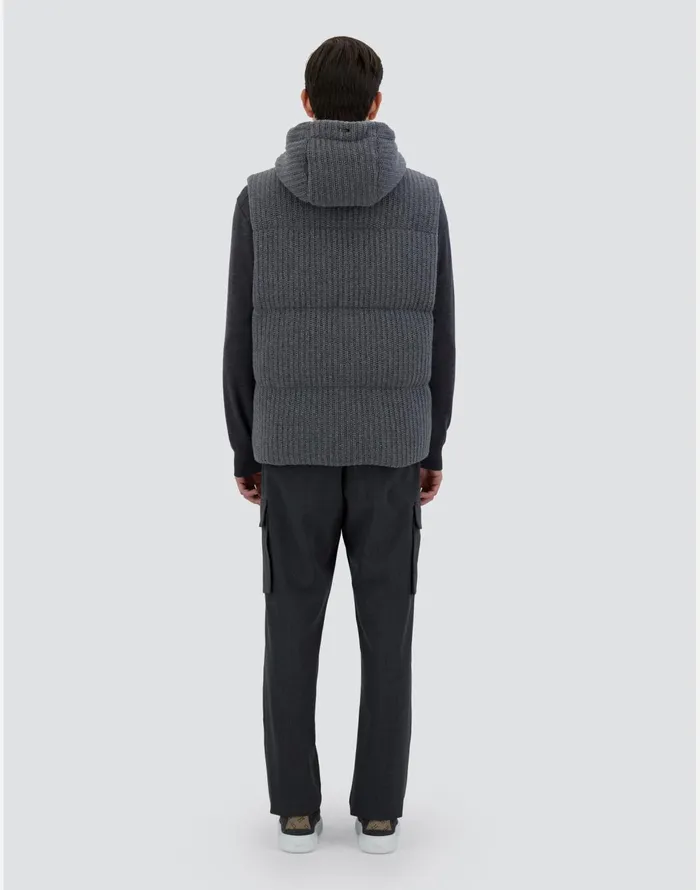 Herno VEST IN WEIGHTY KNIT Grey Men Vests