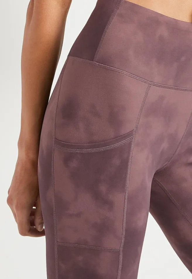 High Rise Purple Tie Dye Luxe Pocket Legging Women Maurices Bottoms