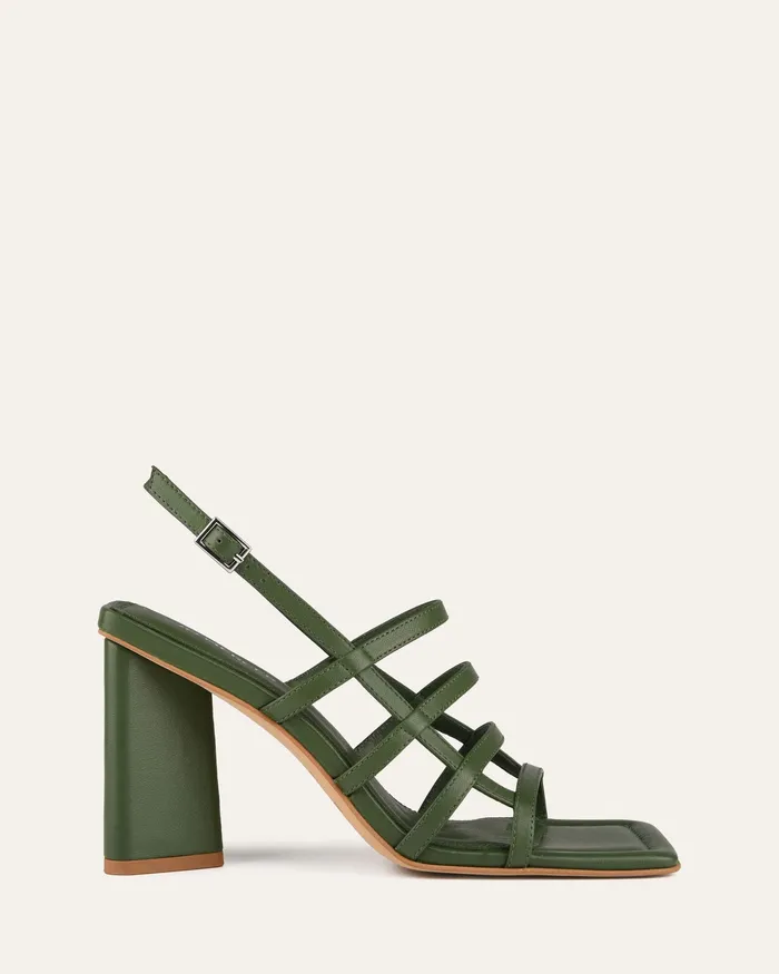 HIGH SANDALS jomercer Women Delia high heel sandals moss green leather