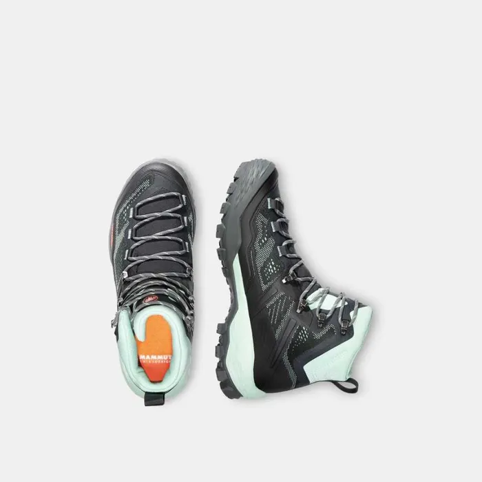 Hiking Shoes Women Mammut Ducan High GTX Dark Steelneo Mint Hiking Shoes Women Mammut Ducan High GTX Dark Steelneo Mint