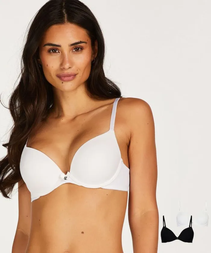 Hunkemller 2Pack Padded Underwired Bra 8211 Black Black 8211 Women