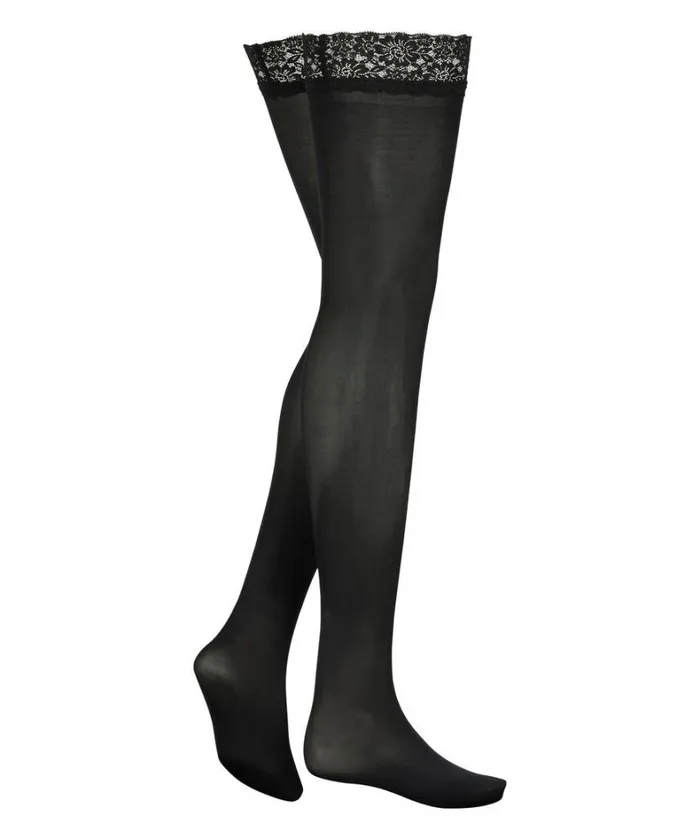 Hunkemller 50 Denier Lace Stockings 8211 Black Black 8211 Women Hunkemller 50 Denier Lace Stockings 8211 Black Black 8211 Women