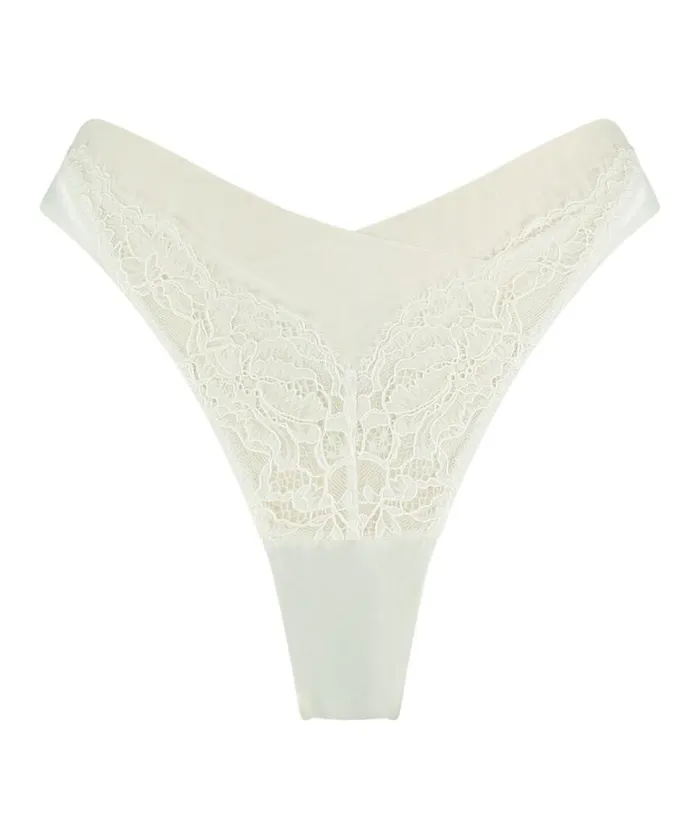 Hunkemller Akelai High Leg Thong 8211 White White 8211 Women Hunkemller Akelai High Leg Thong 8211 White White 8211 Women
