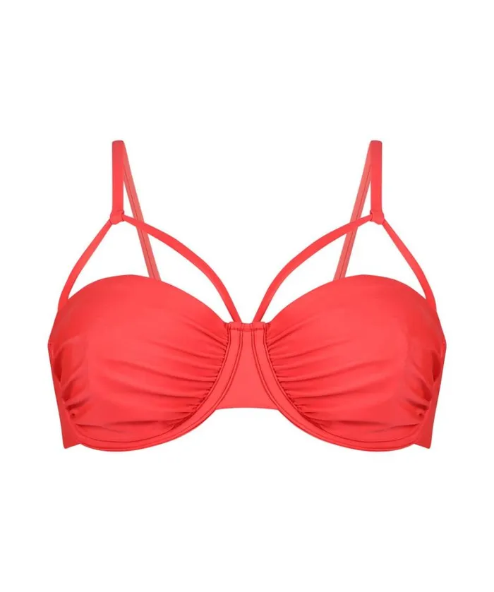 Hunkemller Cairo NonPadded Underwired Bikini Top 8211 Red Red 8211 Women Hunkemller Cairo NonPadded Underwired Bikini Top 8211 Red Red 8211 Women