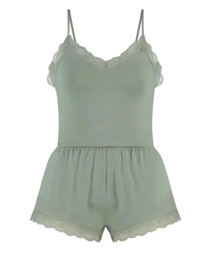 Hunkemller Cami Short Pyjama Set 8211 Green Green 8211 Women Hunkemller Cami Short Pyjama Set 8211 Green Green 8211 Women