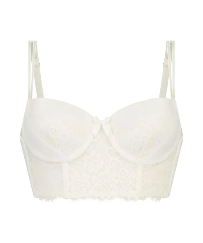 Hunkemller Catrin Padded Longline Underwired Bra 8211 White White 8211 Women Hunkemller Catrin Padded Longline Underwired Bra 8211 White White 8211 Women