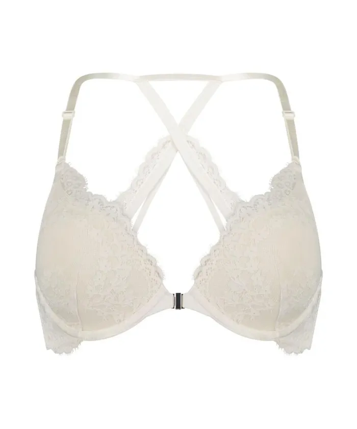 Hunkemller Daisy Padded PushUp Underwired Bra 8211 White White 8211 Women Hunkemller Daisy Padded PushUp Underwired Bra 8211 White White 8211 Women