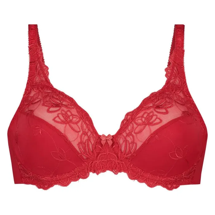 Hunkemller Diva NonPadded Underwired Bra 8211 Red Red 8211 Women Hunkemller Diva NonPadded Underwired Bra 8211 Red Red 8211 Women