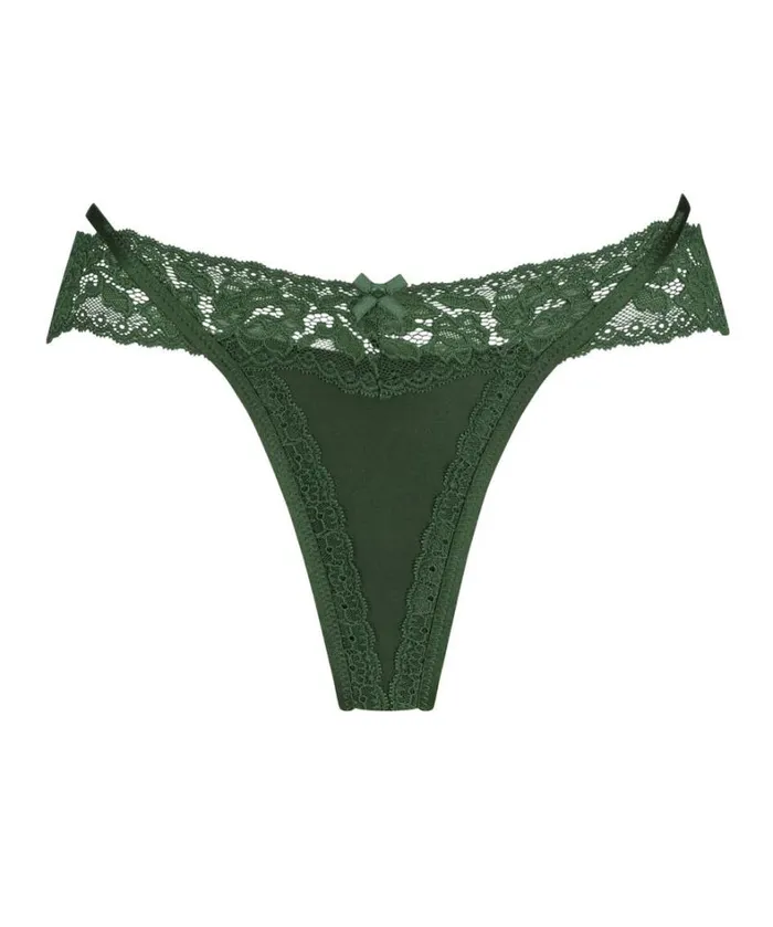 Hunkemller Elliena Extra Low V Thong 8211 Green Green 8211 Women