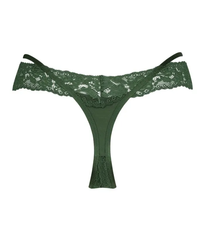 Hunkemller Elliena Extra Low V Thong 8211 Green Green 8211 Women Hunkemller Elliena Extra Low V Thong 8211 Green Green 8211 Women