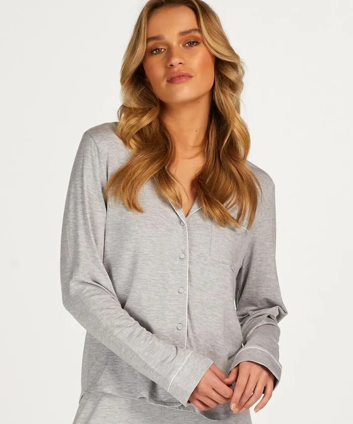 Hunkemller Essential Jersey LongSleeved Jacket 8211 Gray Gray 8211 Women