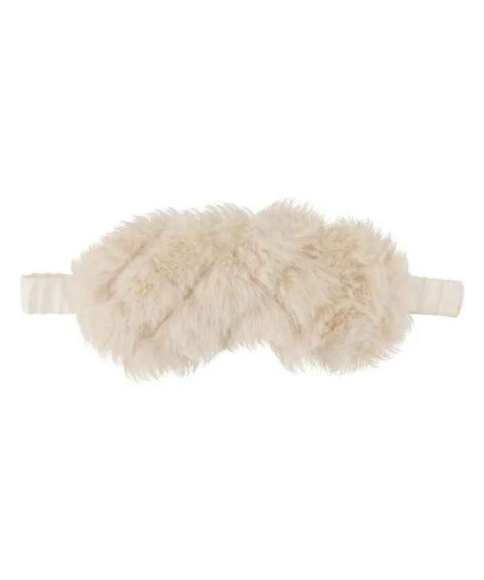 Hunkemller Fake Fur Sleep Mask 8211 White White 8211 Women