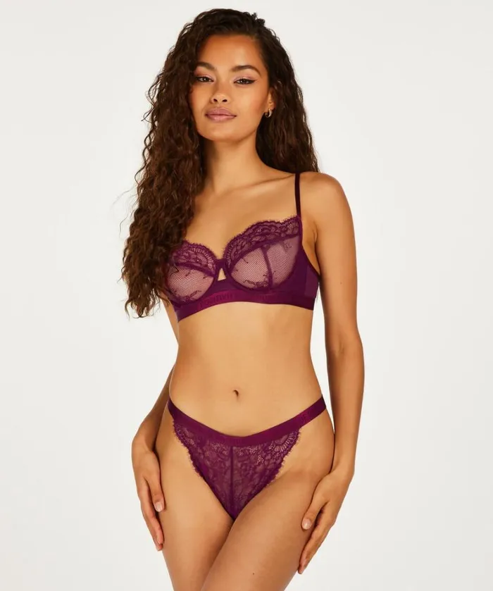 Hunkemller Honey NonPadded Underwired Bra 8211 Purple 8211 Women Hunkemller Honey NonPadded Underwired Bra 8211 Purple 8211 Women