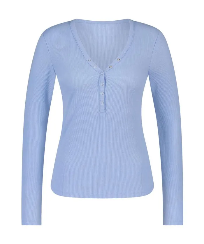 Hunkemller LongSleeved Pyjama Top 8211 Blue Blue 8211 Women Hunkemller LongSleeved Pyjama Top 8211 Blue Blue 8211 Women