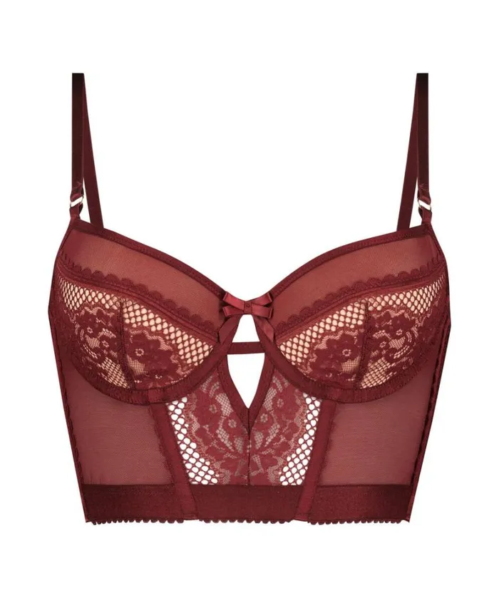 Hunkemller Malika Padded Longline Underwired Bra 8211 Red Red 8211 Women Hunkemller Malika Padded Longline Underwired Bra 8211 Red Red 8211 Women